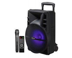 Hordozható bluetooth hangszóró Astrum TM140 "Trolley" 15.0", 40W, FM, USB, MicroSD, színes LED világítás, távirányító, mikrofon